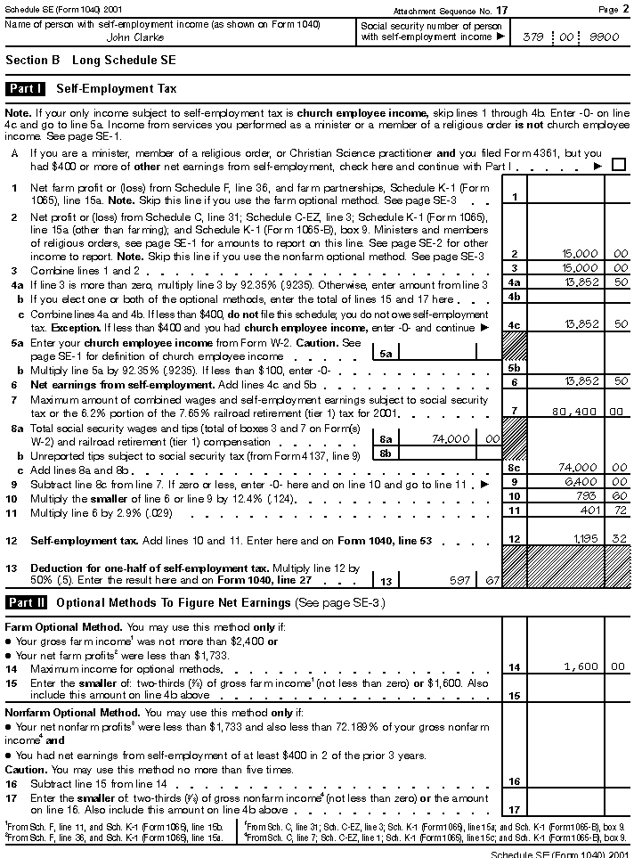 Schedule SE, page 2