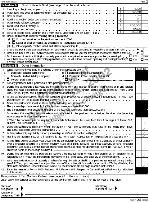 Form 1065 page 2